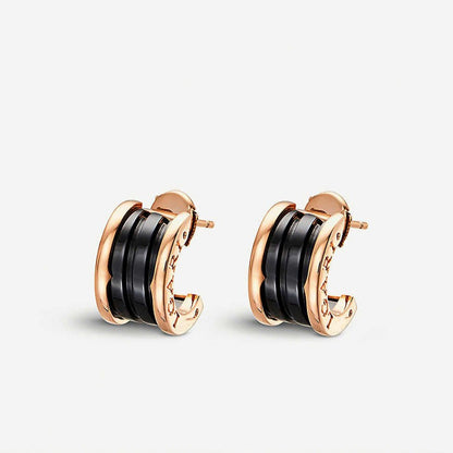 [⭐JeweliWhal]ZERO 1 PINK GOLD CERAMIC EARRINGS