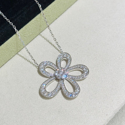 [⭐JeweliWhal]FLOWERLACE NECKLACE FULL DIAMONDS