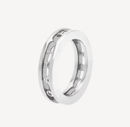 [⭐JeweliWhal]ZERO 1 ONE-BAND WITH OPENWORK LOGO SPIRAL RING