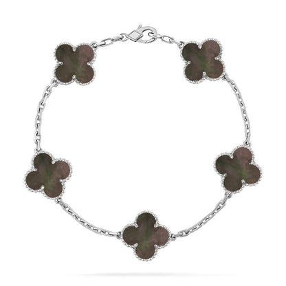 [⭐JeweliWhal] CLOVER 5 MOTIF GRAY MOP BRACELET COLLECTION