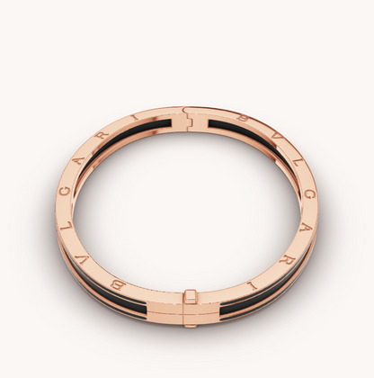 [⭐JeweliWhal]ZERO 1 PINK GOLD WITH MATTE BLACK CERAMIC BRACELET