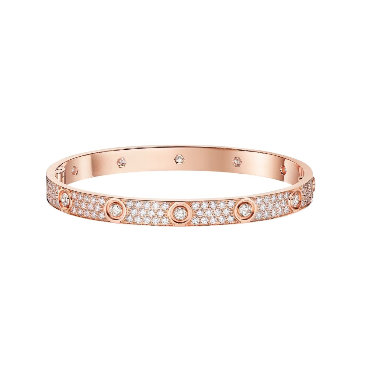 [⭐JeweliWhal]LOVE BRACELET 6.1MM DIAMOND-PAVED 10 BIG DIAMONDS