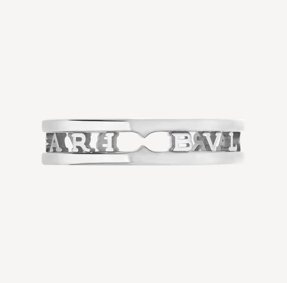 [⭐JeweliWhal]ZERO 1 ONE-BAND WITH OPENWORK LOGO SPIRAL RING