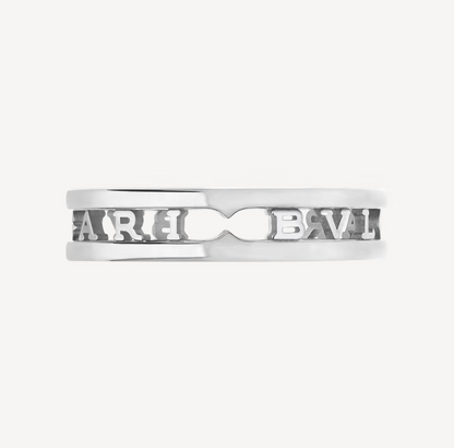 [⭐JeweliWhal]ZERO 1 ONE-BAND WITH OPENWORK LOGO SPIRAL RING