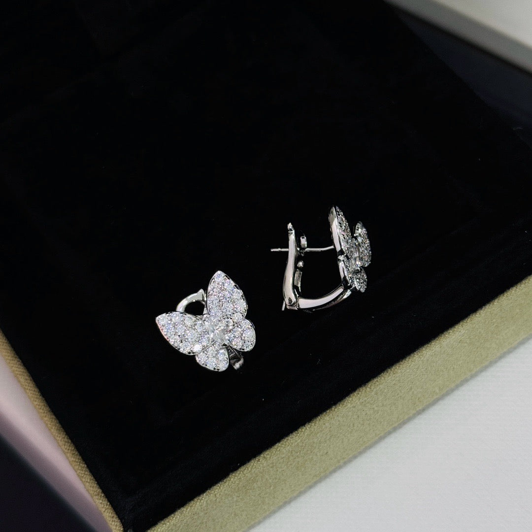 [⭐JeweliWhal]BUTTERFLY ALL DIAMOND EARRINGS