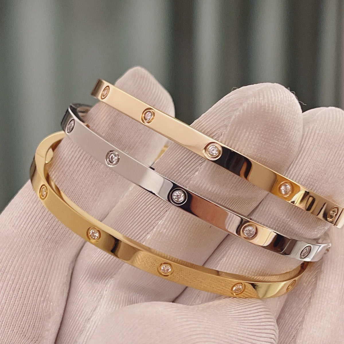 [⭐JeweliWhal]LOVE BRACELET 3.65MM 10 DIAMONDS