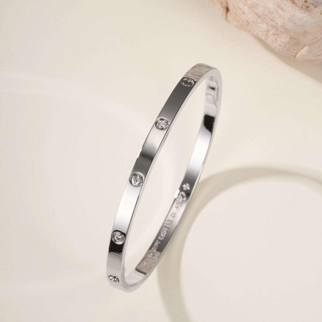 [⭐JeweliWhal]LOVE BRACELET 3.65MM 6 DIAMONDS