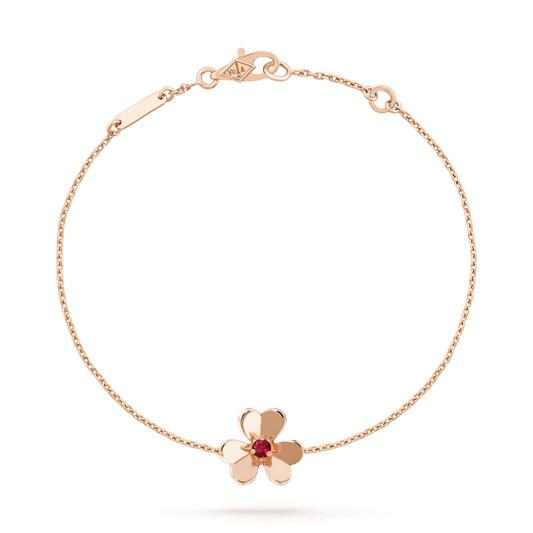 [⭐JeweliWhal]FRIVOLE GOLD FLOWER PINK MALACHITE BRACELET