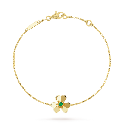 [⭐JeweliWhal]FRIVOLE GOLD FLOWER PINK MALACHITE BRACELET
