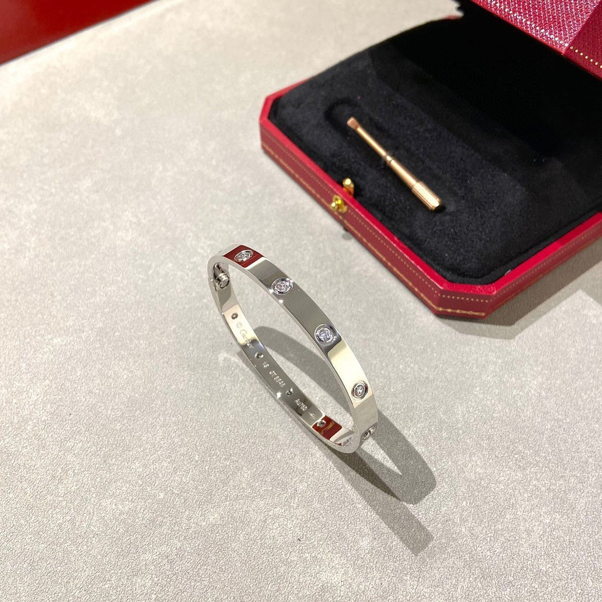 [⭐JeweliWhal]LOVE BRACELET 6.1MM 10 DIAMONDS