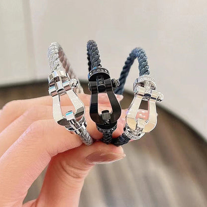 [⭐JeweliWhal]FORCE LARGE HORSESHOE NO DIAMOND BRACELET GOLD