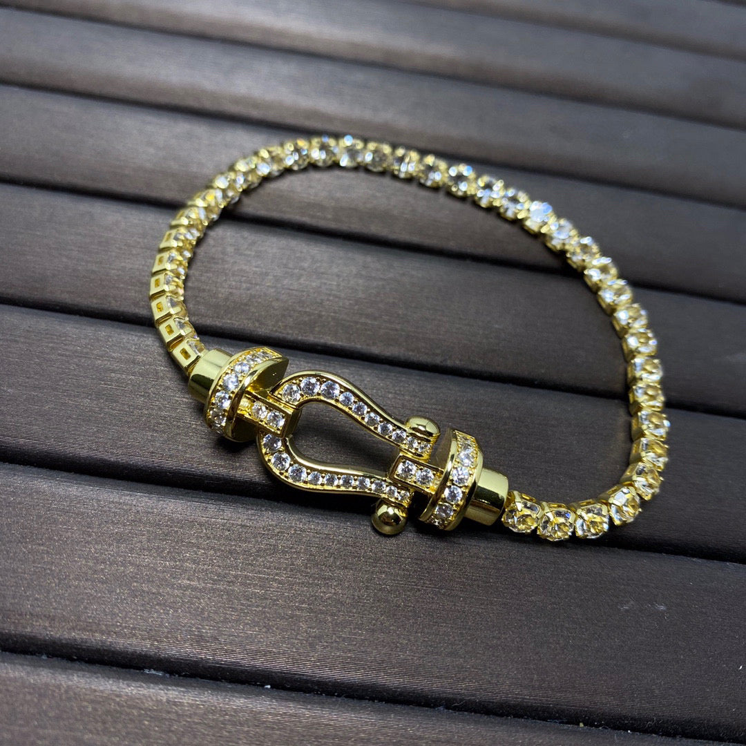 [⭐JeweliWhal]FORCE  HORSESHOE  DIAMOND TENNIS BRACELET