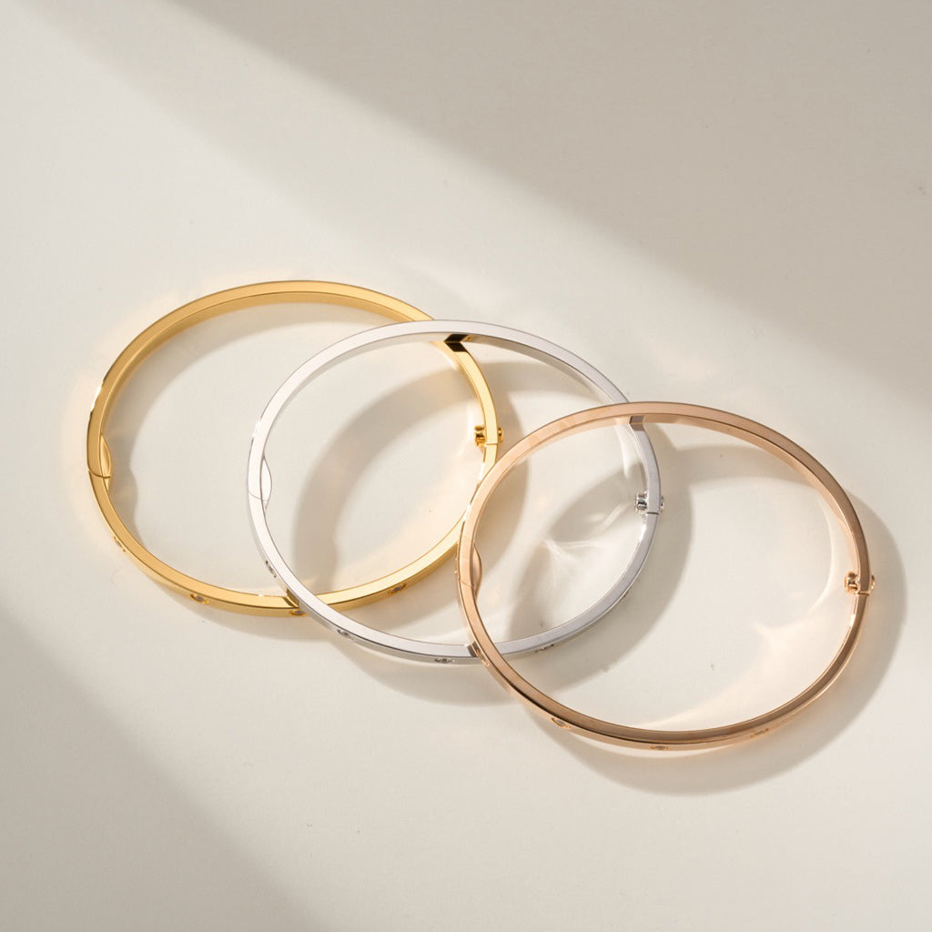 [⭐JeweliWhal]LOVE BRACELET 3.65MM 10 DIAMONDS