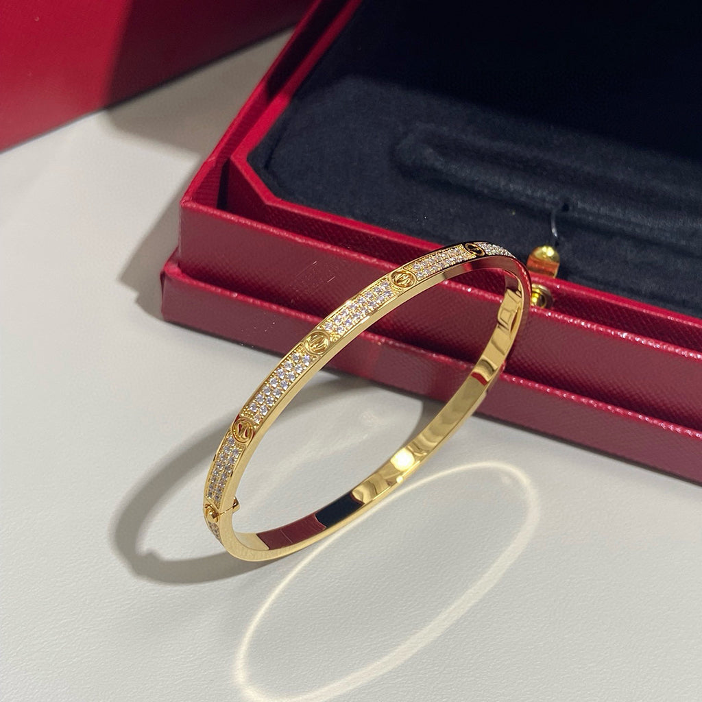 [⭐JeweliWhal]LOVE BRACELET 3.65MM DIAMOND-PAVED