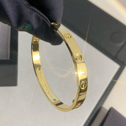 [⭐JeweliWhal]LOVE BRACELET 6.1MM 4 DIAMONDS