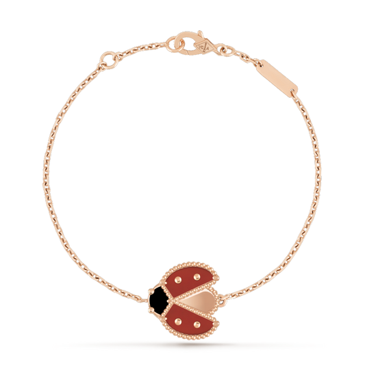 [⭐JeweliWhal]LUCKY SPRING 1 MOTIF PINK GOLD BRACELET