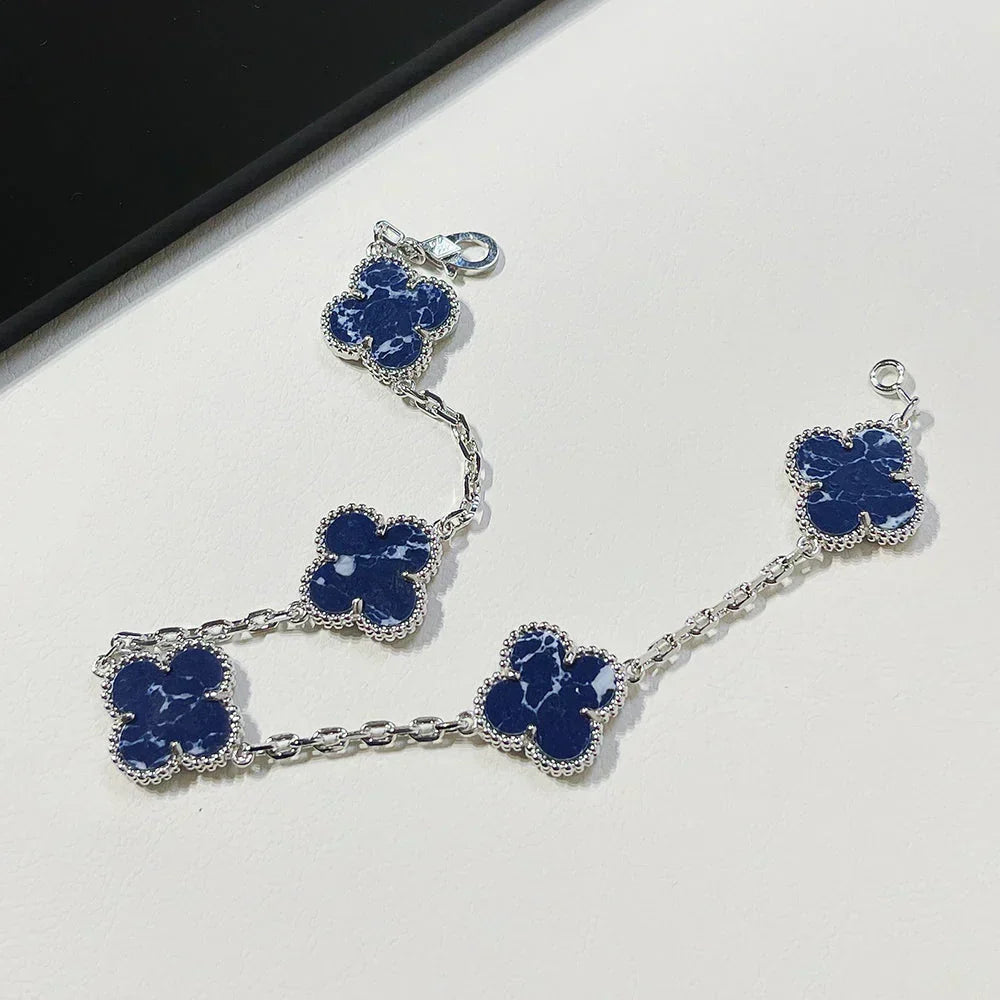 [⭐JeweliWhal]CLOVER 5 MOTIF PIETERSITE BRACELET COLLECTION