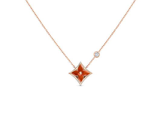 [⭐JeweliWhal]STAR NECKLACE PINK GOLD 1 DIAMOND