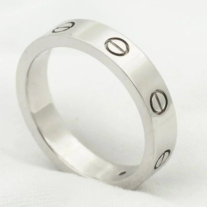[⭐JeweliWhal]LOVE RING 4MM 1 DIAMOND SILVER