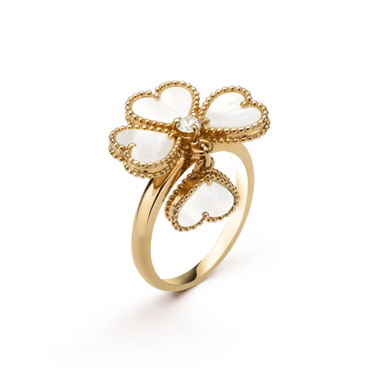 [⭐JeweliWhal]SWEET CLOVER WHITE MOP RING