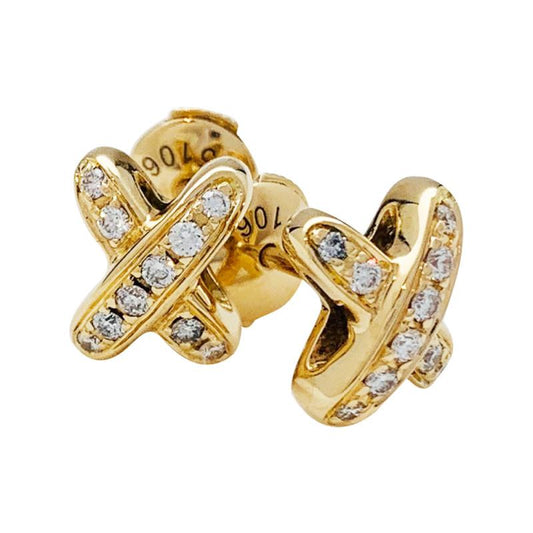 [⭐JeweliWhal]JEUX DE GOLD DIAMOND EARRINGS