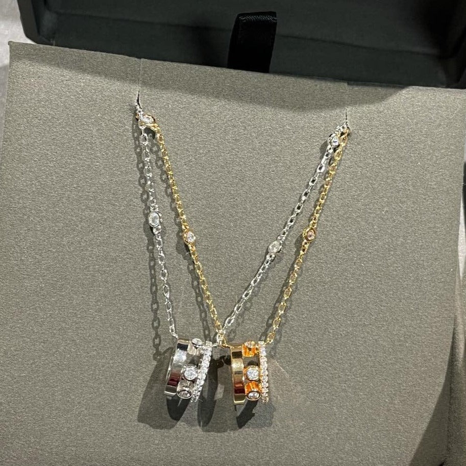 [⭐JeweliWhal]CHAIN MOVE ROMANE PEDAND NECKLACE