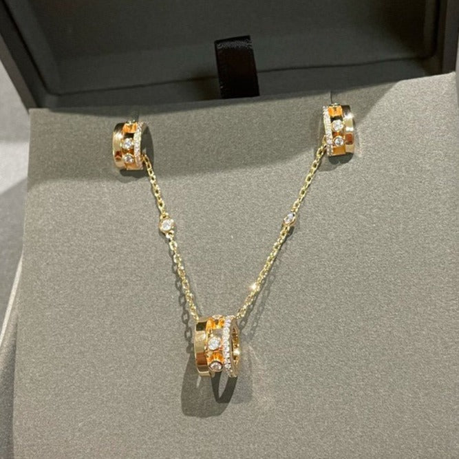 [⭐JeweliWhal]CHAIN MOVE ROMANE PEDAND NECKLACE