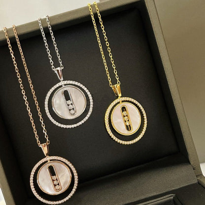 [⭐JeweliWhal]Demo MOVE MM NACRE BLANCHE DIAMOND NECKLACE