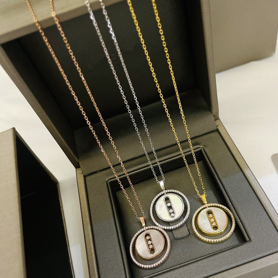 [⭐JeweliWhal]Demo MOVE MM NACRE BLANCHE DIAMOND NECKLACE