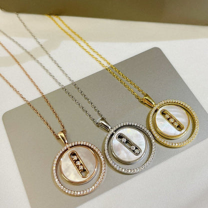 [⭐JeweliWhal]Demo MOVE MM NACRE BLANCHE DIAMOND NECKLACE