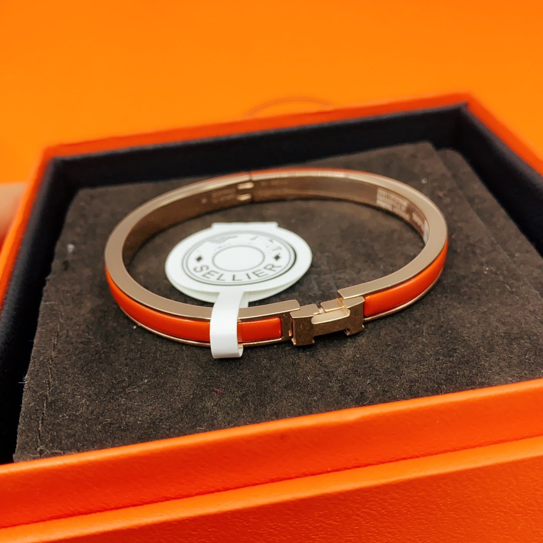[⭐JeweliWhal]CLASSIC HM CLIC RED 8MM ENAMEL BRACELET