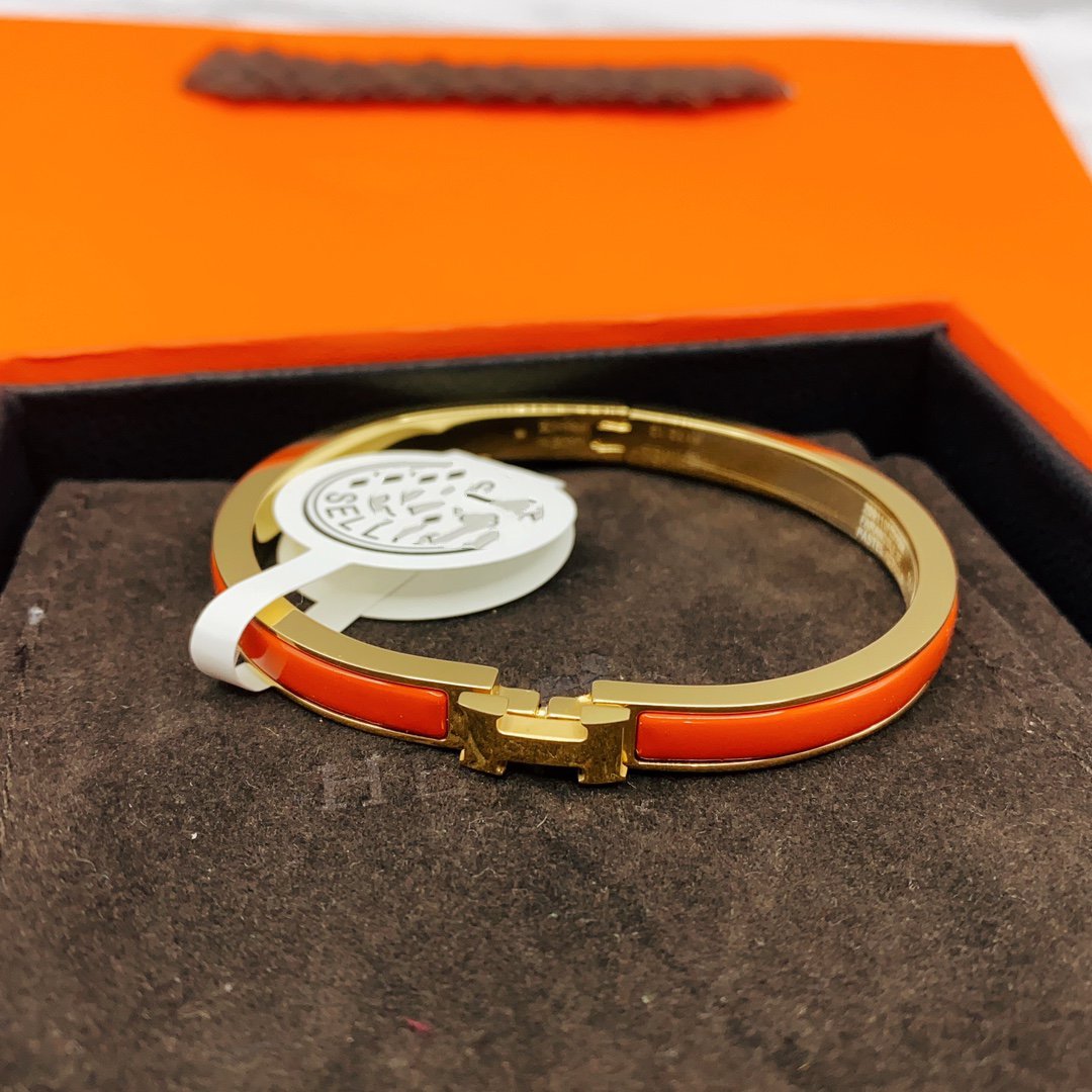 [⭐JeweliWhal]CLASSIC HM CLIC RED 8MM ENAMEL BRACELET