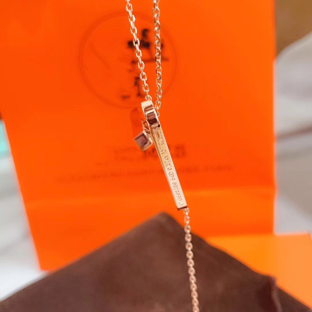 [⭐JeweliWhal]HM NECKLACE PLATINUM ROSE GOLD DIAMOND