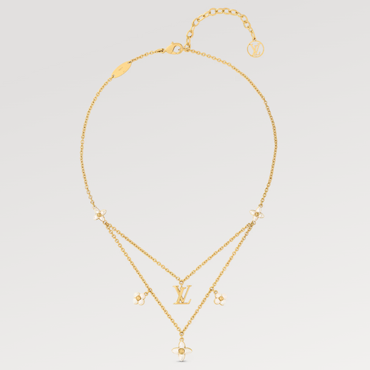 [⭐JeweliWhal]FLOWERGRAM GOLD MOP DOUBLE ROW NECKLACE