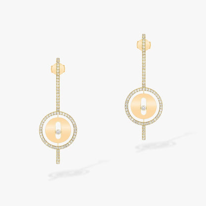 [⭐JeweliWhal]Demo MOVE ARROW PINK GOLD DIAMOND EARRINGS
