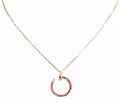 [⭐JeweliWhal]JUSTE NECKLACE GOLD RED DIAMONDS