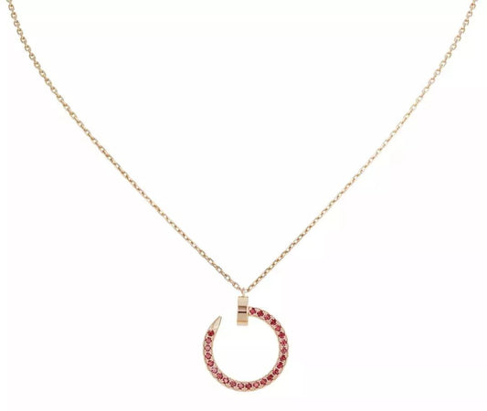 [⭐JeweliWhal]JUSTE NECKLACE GOLD RED DIAMONDS