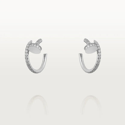 [⭐JeweliWhal]JUSTE EARRINGS 12.75MM SILVER DIAMOND