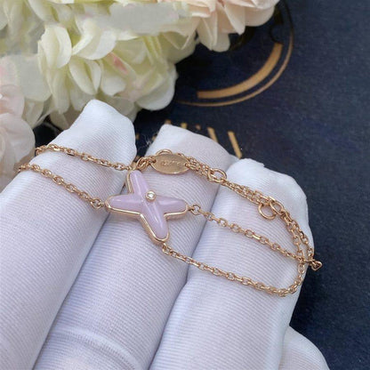 [⭐JeweliWhal]JEUX BRACELET PINK MOP PINK GOLD 1 DIAMOND
