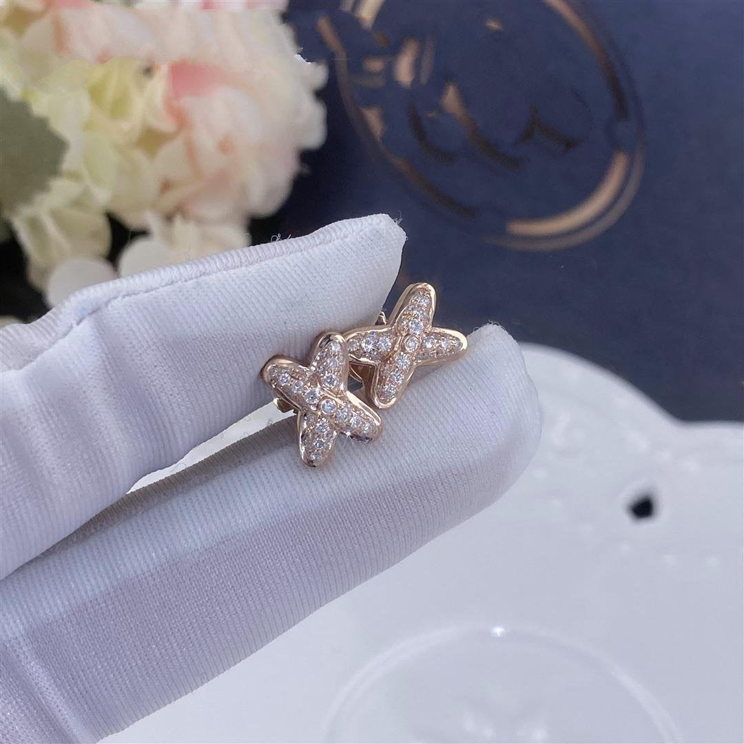 [⭐JeweliWhal]JEUX DE PINK GOLD DIAMOND EARRINGS