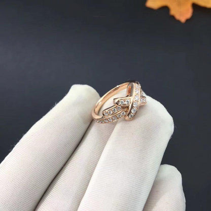 [⭐JeweliWhal]JEUX DE RING PINK GOLD DIAMOND