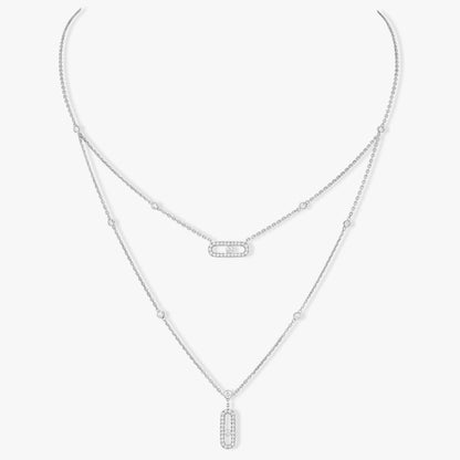 [⭐JeweliWhal]MOVE 2 ROW DIAMOND NECKLACE