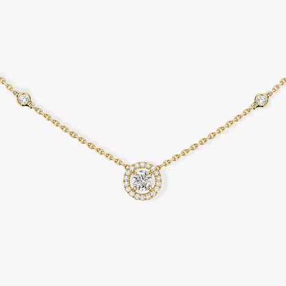 [⭐JeweliWhal]Diamond Necklace 0,20ct Brilliant Shape Joy