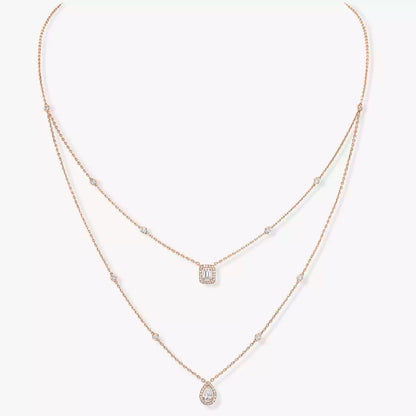 [⭐JeweliWhal]Diamond Necklace My Twin 2 Rows