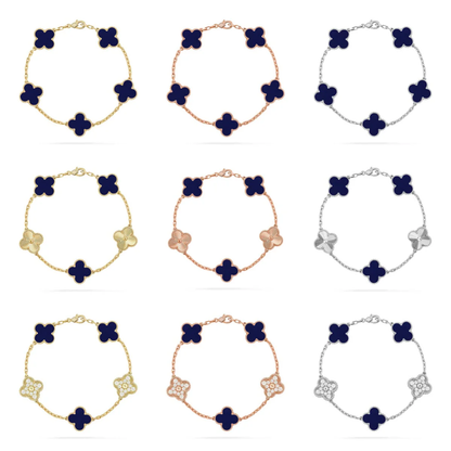 [⭐JeweliWhal]CLOVER 5 MOTIF LAPIS LAZULI BRACELET COLLECTION