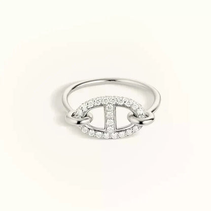 [⭐JeweliWhal]RONDE SMALL SILVER DIAMOND RING