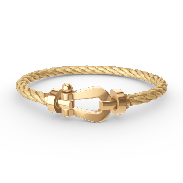 [⭐JeweliWhal]FORCE LARGE HORSESHOE NO DIAMOND BRACELET GOLD