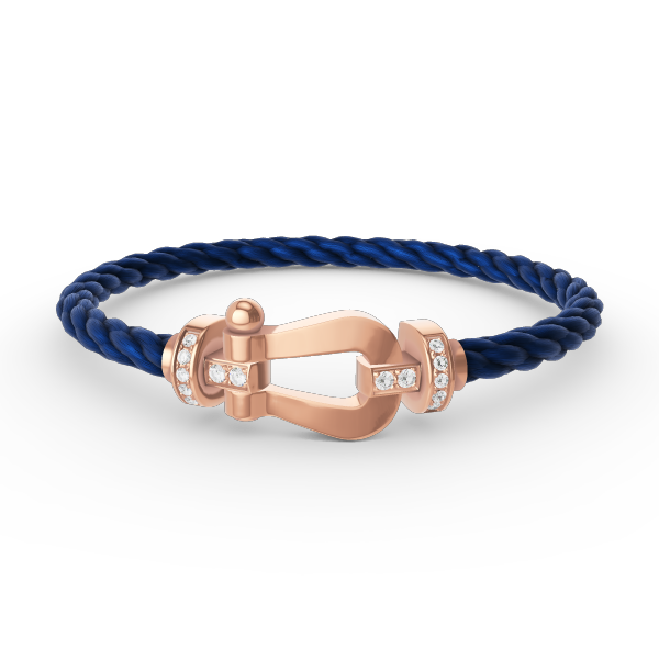 [⭐JeweliWhal]FORCE LARGE HORSESHOE HALF DIAMOND BRACELET ROSE GOLD