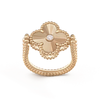 [⭐JeweliWhal]CLOVER RIVERSIBLE ROSE GOLD RING
