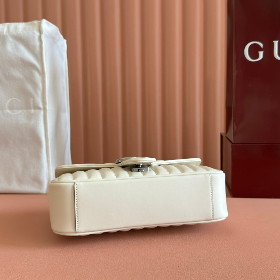MARMONT SMALL SHOULDER BAG 26 IN OFF WHITE LAMBSKIN